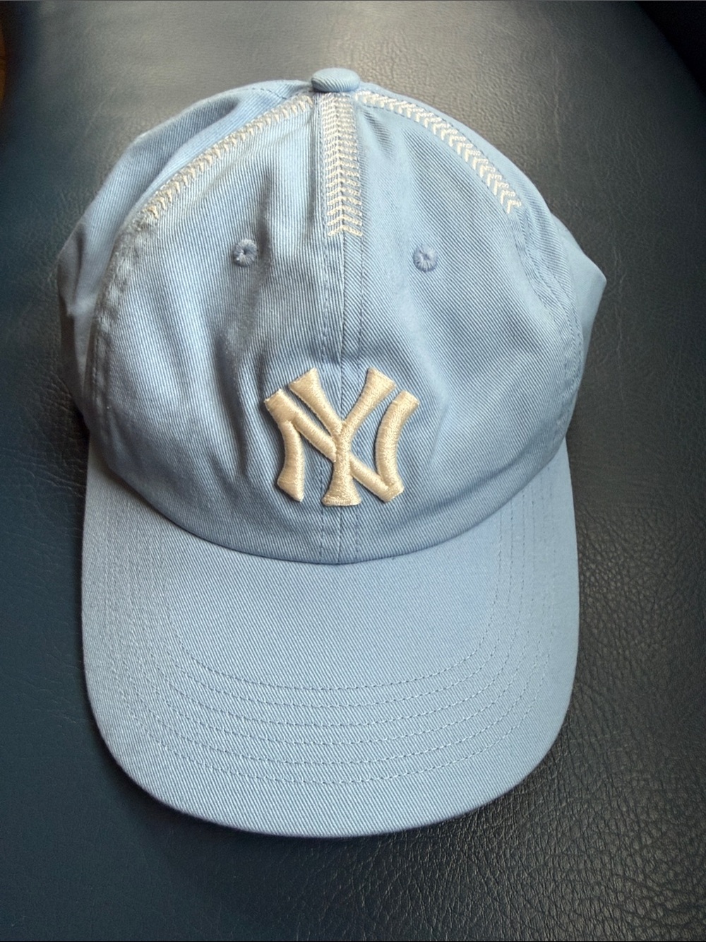 Madhappy Light Blue yankee hat women’s with Embroidered NY Logo new without tag